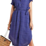 Anthropologie  Maeve Blue Aria Plaid Textured Midi Dress Shirtdress Chic
Xsmall Photo 0