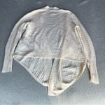 Title Nine  Women's Cream Delicate Knit Open Cardigan 100% Washable Wool Large Photo 5