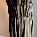 Mossimo dark brown V neck knit Grecian goddess dress short flutter sleeves Photo 5