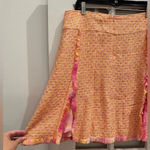 Rickie Freeman For Teri Jon Pink Tweed Tie Dye Ruffle A Photo 5