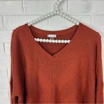 Smartwool Burnt Orange Merino Wool Blend Cable Knit Sweater Size L Photo 2