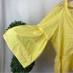 Worth Yellow 3/4 Length Sleeve Peasant Boho Bohemian Farmhouse Blouse Top L Size L Photo 2