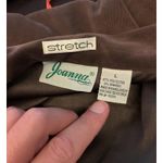 Joanna Jacket Womens Large Brown Faux Suede Stretch Full Zip Long Sleeve Top Photo 5