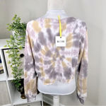 Oli Viv Parker Tie Dye Crop Sweatshirt in Mauve Batik NEW Size XS Purple Photo 2