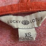 Lucky lotus lightweight sleeveless orange yoga zipper hoodie size XS Photo 3