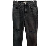 Madewell Women's Baggy Straight Jeans Black Size 27 Distressed Denim Photo 1