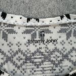 Tommy John Pajama Top Womens Medium Black/White Long Sleeve Winter Lounge Casual White Photo 1