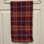 Johnstons of Elgin Mill New Purple Plaid Made in Scotland 100% Lambswool Scarf Photo 4