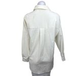 ZARA  White Chest Pocket Oversized Long Sleeve Button Down Shirt Blouse Top XS Photo 1