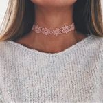 Barbie necklace New Flowerbomb choker Blush Choker Photo 0
