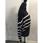 H&M Black white Striped Cropped Sweater Soft Mock Turtleneck Medium M Oversized Photo 5