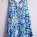 Lilly Pulitzer Cordelia Racerback Tank Top In Blue Crush After Party Photo 2