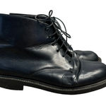 J.Crew Vintage Black Leather Lace Up Ankle Boots Made in Italy Size 36 US 5.5 Photo 0