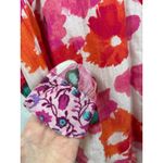 Sundance  Floral Button Down Shirt Womens PS Petite Small Pink Orange‎ Bohemian Photo 2