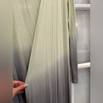 BCBGMAXAZRIA | Green Grey Ombre Open Front Wrap Cardigan High Low Size L NWOT Photo 2