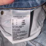 American Eagle Womens Mom Jeans Size 4 Long Distressed Medium Wash Mid Rise Photo 9