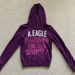 American Eagle  Vintage Soft Graphic Purple Hoodie Pullover Y2K Sweater Small EUC Photo 0