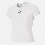 Puma Women's  Logo White Classic Fitted Tee size XL Photo 0
