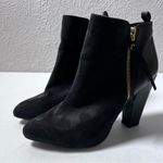 Mossimo Black Faux Leather and Suede Ankle Booties Size 8 Photo 2