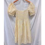 Charlie Holiday ‎ Sienna Dress Yellow Gingham US 8 Spring Romantic Picnic Fairy Photo 4