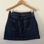 Spanx Denim Mini Skirt A Line Built in Shorts in Raw Indigo Wash Size M Photo 4