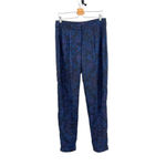 Long‎ Tall Sally Paisley Printed Tapered Pants Blue Black Size US 8 Photo 1