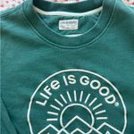 Life is Good  Forest Green Crewneck Sweater Photo 1