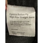 Reformation Cynthia High Rise Straight Jeans Women's Size 25 Black Button #GG7-7 Photo 3