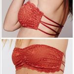 Free People Strappy Burnt Orange Lace Bandeau Bra Small Photo 7