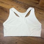 Nike  Dri-Fit Sports Bra White Racerback Athletic Logo Unpadded Stretch Womens XL Photo 4