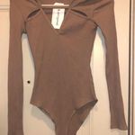 B.Original Brown Cut Out Bodysuit Photo 0