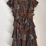 Ulla Johnson  Ayla Dress Gerbera Print Ruffle Silk Mini Dress Cap Sleeve size 2 Photo 3