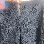 Anthropologie  Maeve Black Embroidered Lace Mini Dress Size 2 Photo 9