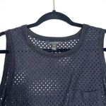 Banana Republic Tank Top Black Open Stitch Beach Coverup Photo 1