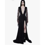 Dolls Kill  Lace Morticia Vampire Queen Maxi XXS costume Photo 2