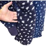 BumbleBella by Jill Martin Regular Sherpa Shawl Collar Button Lounger Navy XS/S Blue Photo 12