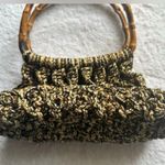Vintage Macramé Thick Crochet Style Bamboo Handel Jute Bag Beachy Boho Hippie Photo 5