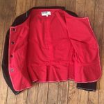 Vintage 90s Marc Oliver by Miri Couture Bespoke Boutique jacket cotton size 8 Red Photo 3