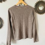 Adrienne Vittadini cashmere crew neck sweater brown beige M NWOT 2-ply cashmere Photo 5