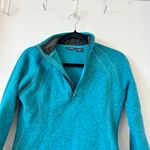 Eddie Bauer Women's Teal Knit Quarter Zip Sweater Pullover Size S Photo 3