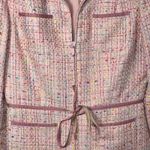 CAbi Tweed Four Pocket Waist Tie Pink Multicolor Blazer Size 6 Photo 2