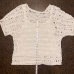 Liz Claiborne  Women's Ivory Cotton Pullover Short Sleeve Sweater Photo 6