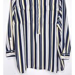 CJ Banks Shirt Striped Long Sleeve Blouse Hi Low Yellow Blue White Women Plus 3X Photo 2