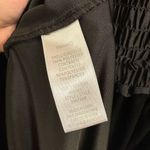 Max Studio London Georgette Black Smocked Velvet Goth Maxi Dress Med Photo 6