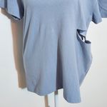 Honey Punch Blue Distressed Top with BRAT Embroidery NWT Size Medium Photo 3
