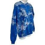 Raks Blue Acid Patch Black Hair Tie Dye Crew Neck Sweatshirt size S Streetwear Photo 3