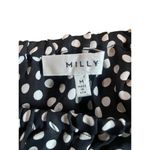 Milly  Eden Printed Silk Polka Dot Off Shoulder Top Photo 2
