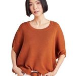 Anthropologie Women's Vanessa Ribbed Knit Poncho Sweater Honey Size XS NWT Photo 0