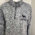 MV Sport  ‎ Sherpa Women's Long Sleeve Quarter Zip Gray Sweater Jacket Size Large Photo 2