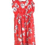 Jason Wu Collective Tie Shoulder Midi Dress Floral Pockets Red 10 Photo 2